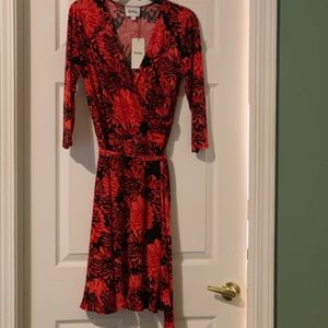 Vibrant Leota faux wrap dress